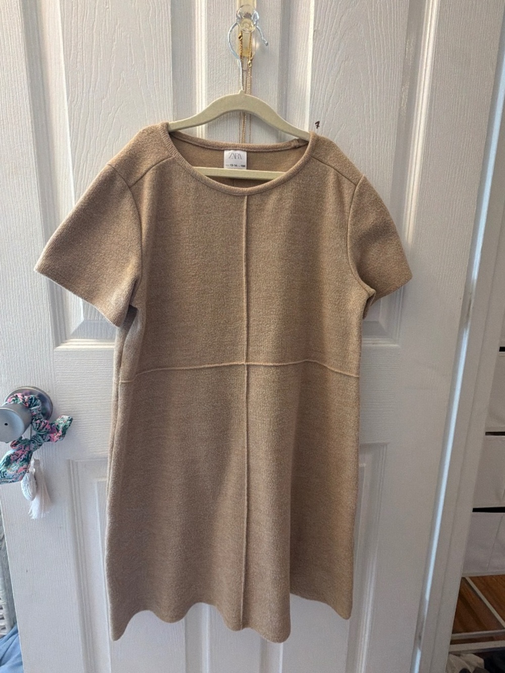 ZARA kids tan dress. size 13-14